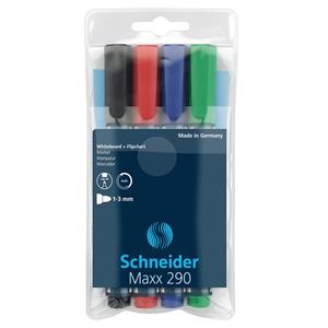 Schneider Maxx 290 Astuccio 8 Pennarelli Per Lavagna Bianca - Ricaricabili, Made In Germany