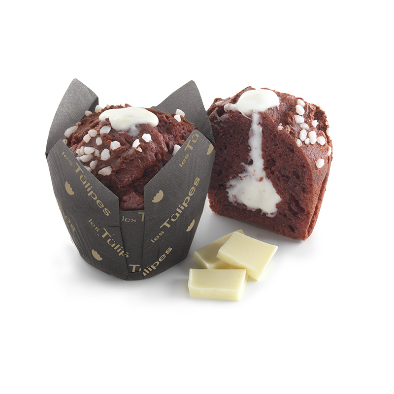 Officeday | Muffins LES TULIPES,Red Velvet, white chocolate, american,  frozen,110g