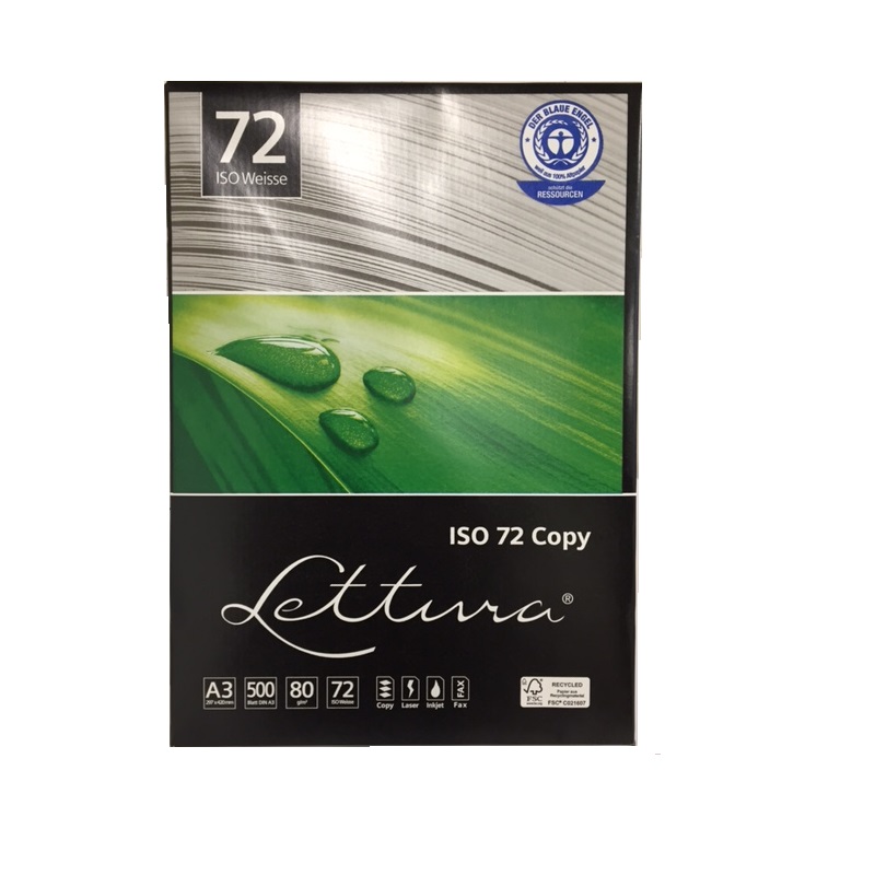 Popierius LETTURA 72 100 Eko A3 Formatas 80g m 500 Lap Officeday
